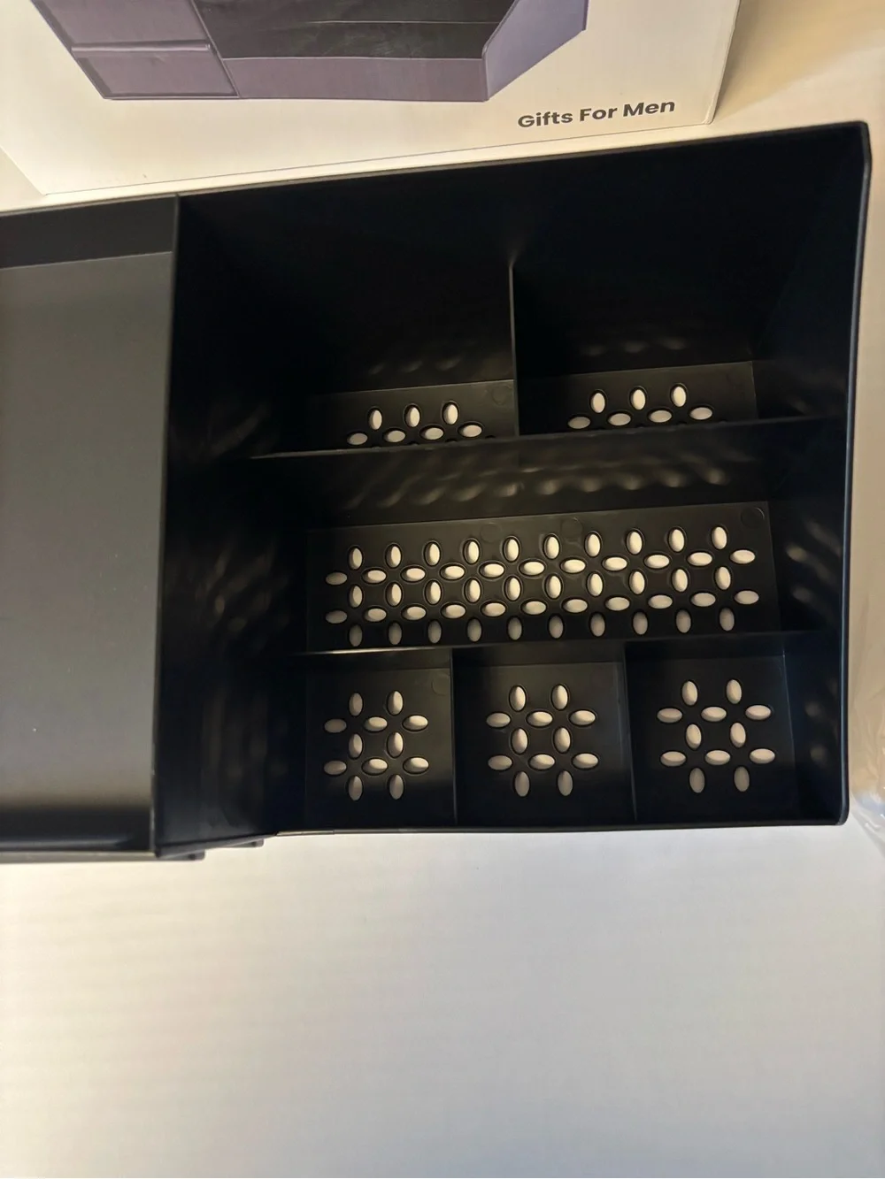 Men's Black Multi-Compartment Organizer for Keys & Cards